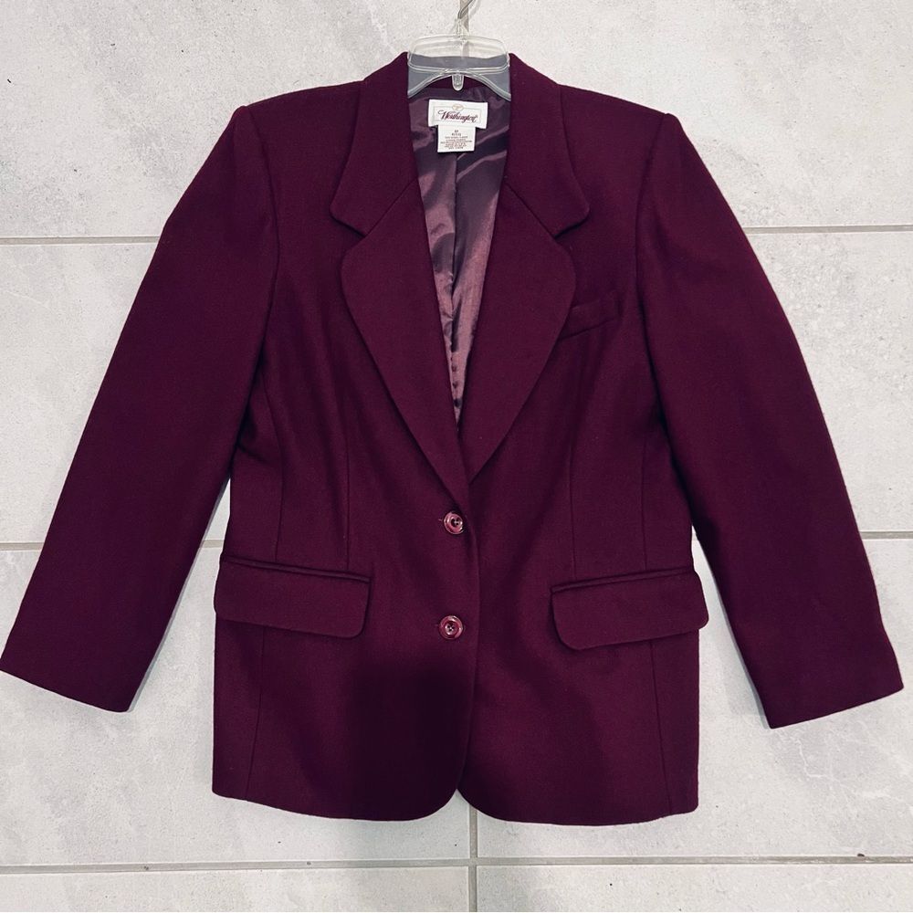 Vintage Worthington Purple 100% Wool Blazer Sz. 6P Academia
